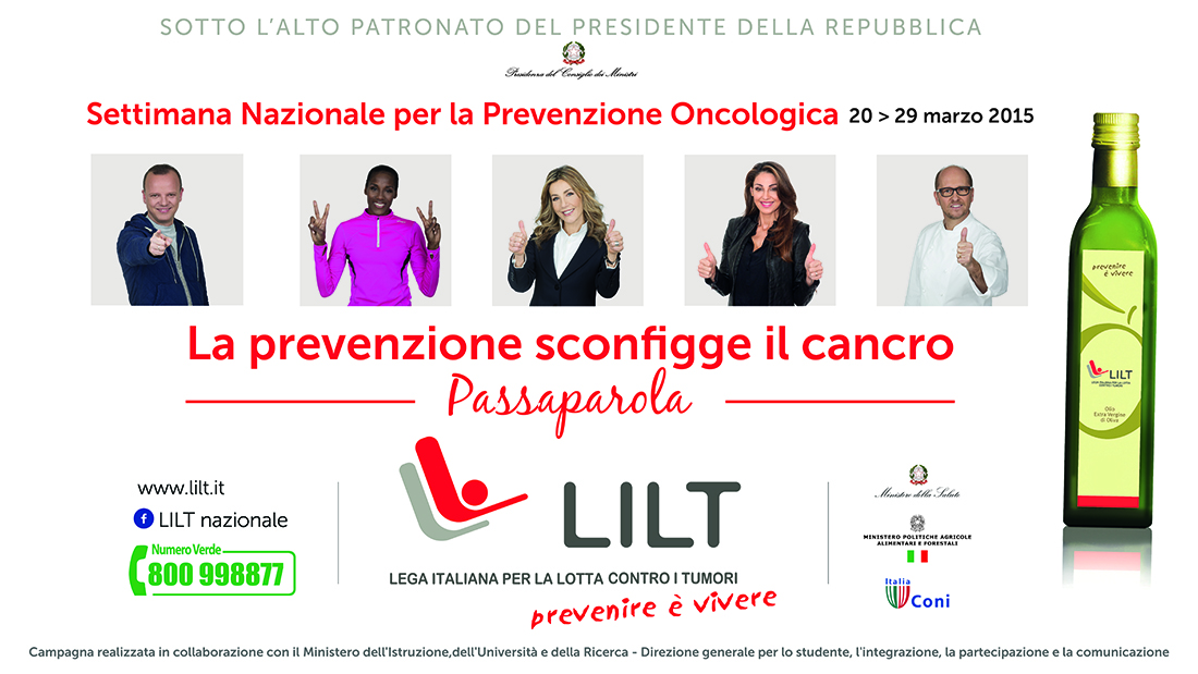 Settimana Nazionale per la Prevenzione Oncologica dal 20 al 29 marzo 2015